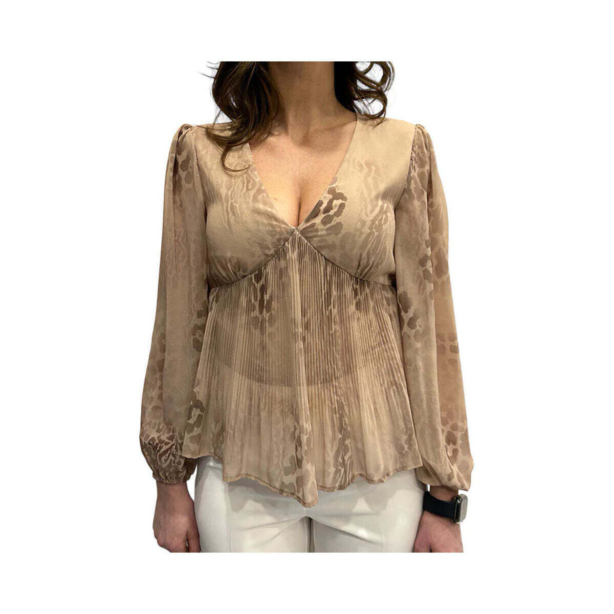 Textil Mulher camisas Gaudi 311BD45004-315006-02-7-1 Bege