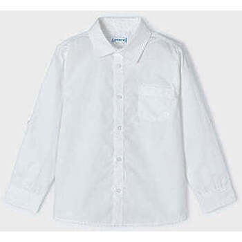 Textil Rapaz Camisas mangas comprida Mayoral 140-39-1-17 Branco