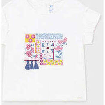 Textil Rapariga T-shirts e Pólos Mayoral 1010-10-1-12 Branco