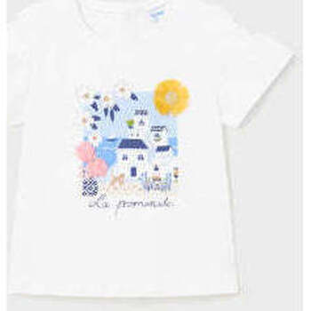 Textil Rapariga T-shirts e Pólos Mayoral 1011-17-1-12 Branco