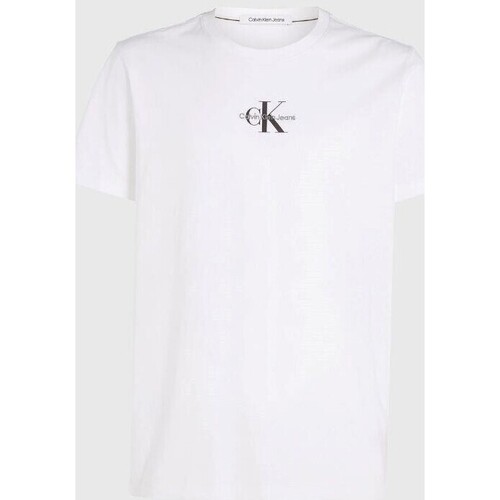 Textil Homem T-Shirt mangas curtas Calvin Klein JEANS pens J30J323483YAF Branco