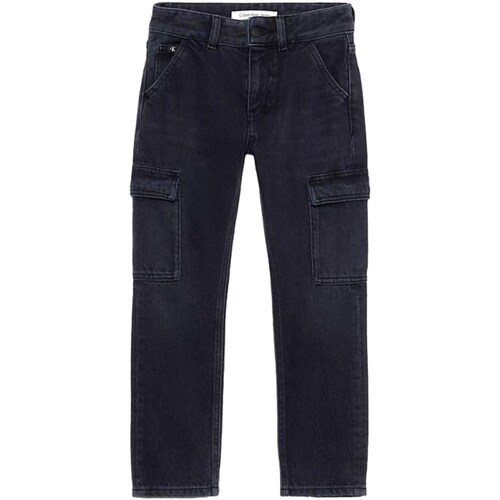 Textil Rapaz Calças Jeans Calvin Klein Jeans IB0IB01908 Preto