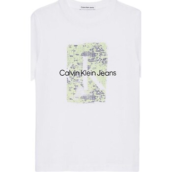 Textil Rapaz T-shirt mangas compridas Calvin Klein JEANS Department IB0IB01971 Branco