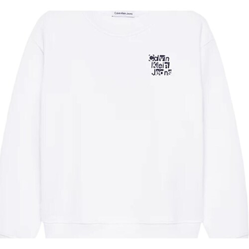 Textil Rapaz Sweats Calvin Klein striped IB0IB01952 Branco