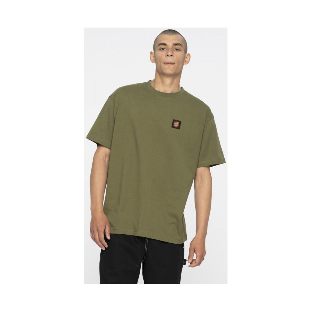 Textil Homem T-shirts e Pólos Santa Cruz Classic label t-shirt Verde