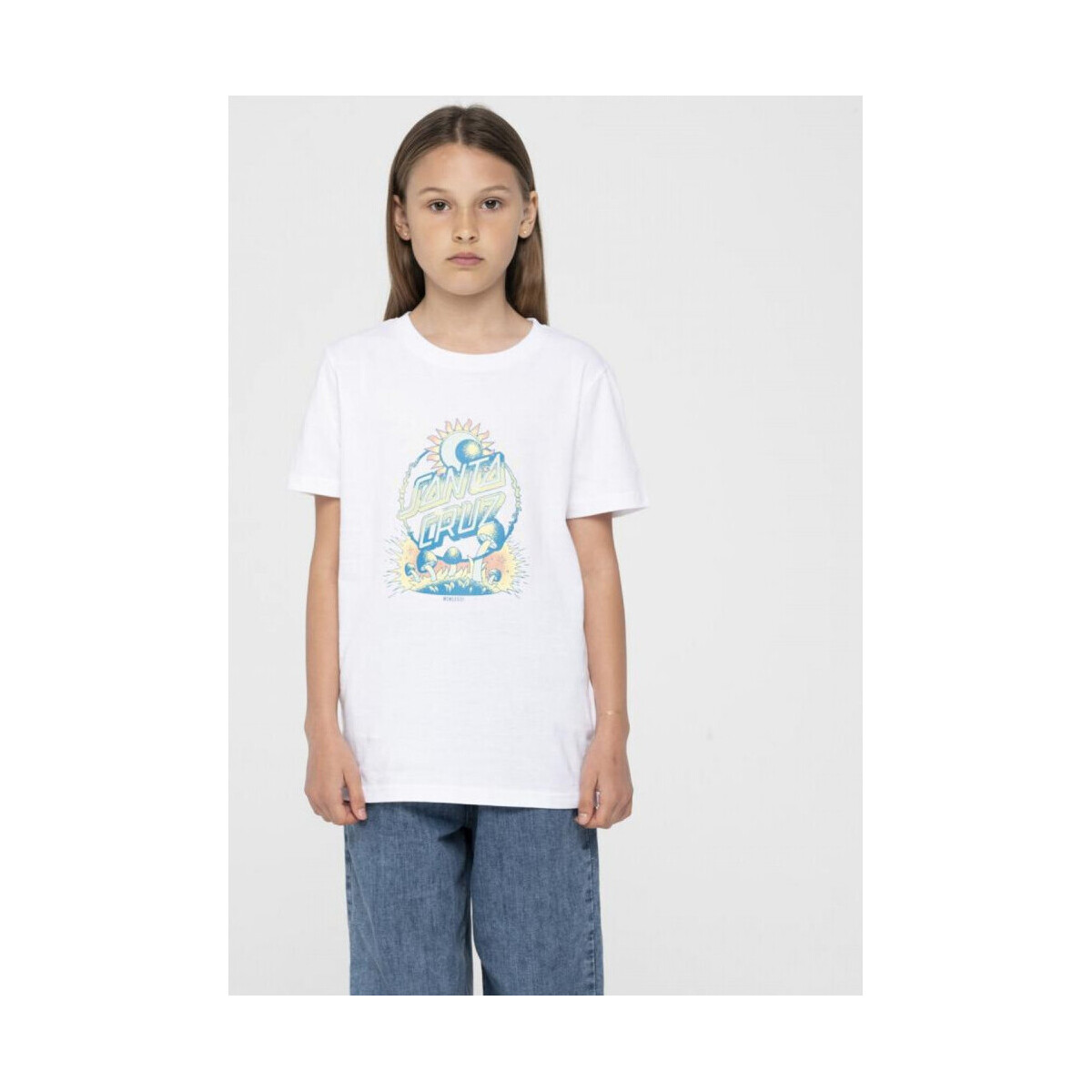 Textil Criança T-shirts e Pólos Santa Cruz Dark arts dot front t-shirt Branco