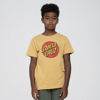 Textil Criança T-shirts e Pólos Santa Cruz Youth classic dot t-shirt Bege