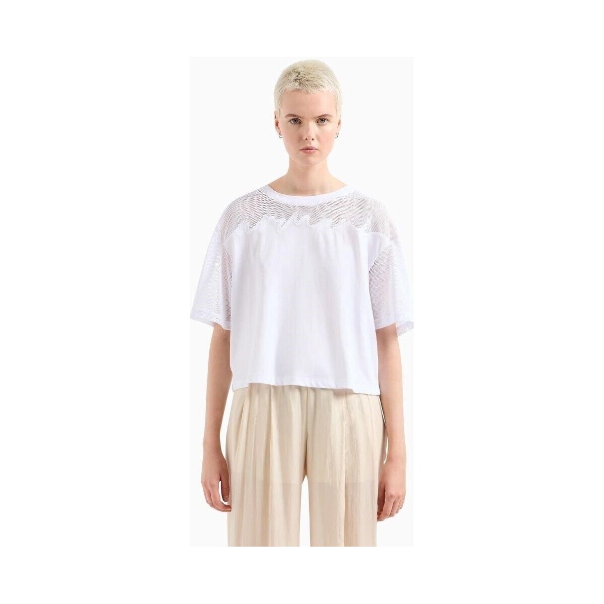 Textil Mulher T-shirts e Pólos EAX 3DYT34 YJ3RZ Branco