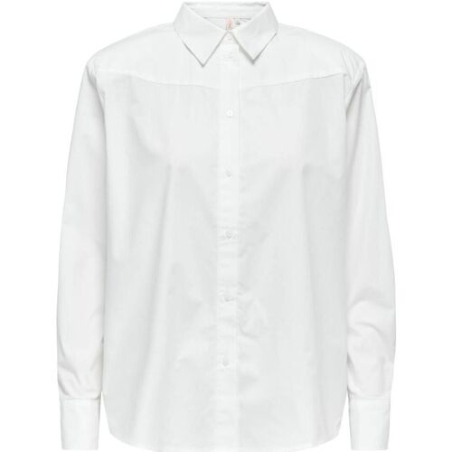 Textil Mulher camisas Only 15327687 ALEXIS-WHITE Branco