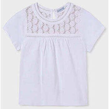 Textil Rapariga T-shirts e Pólos Mayoral 6005-82-1-23 Branco