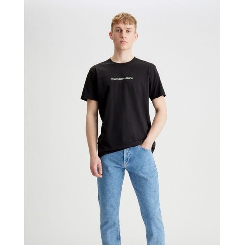 Textil Homem T-Shirt mangas curtas Calvin Klein Jeans J30J324646 Preto