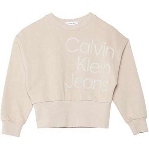 Textil Rapariga Sweats Calvin Klein JEANS Cutoff IG0IG02300 Bege