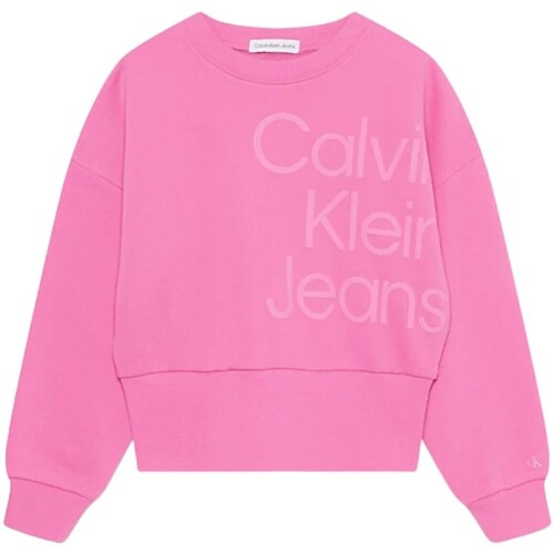 Textil Rapariga Sweats Calvin Klein JEANS res IG0IG02300 Rosa
