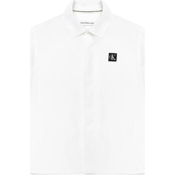 Textil Rapaz Camisas mangas comprida Calvin Klein JEANS res IB0IB01962 Branco