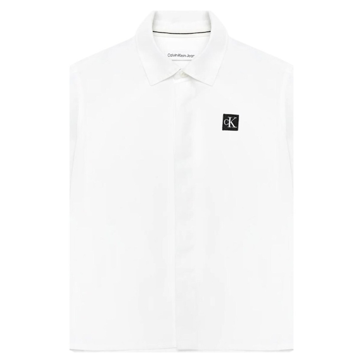 Textil Rapaz Camisas mangas comprida Calvin Klein Jeans IB0IB01962 Branco