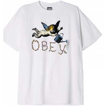 Textil Homem T-shirts e Pólos Obey flower angel Branco