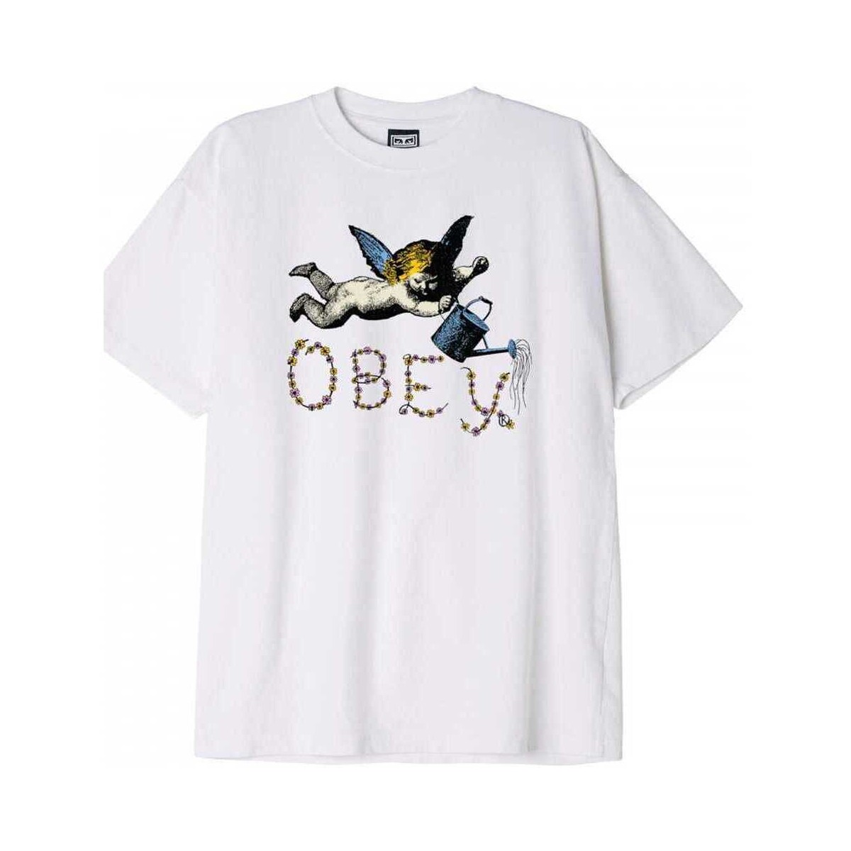 Textil Homem T-shirts e Pólos Obey flower angel Branco