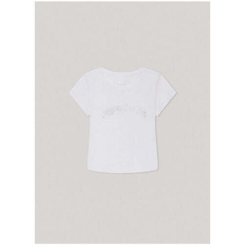 Textil Rapariga T-shirts e Pólos Pepe JEANS passe PG503088-800-1-21 Branco