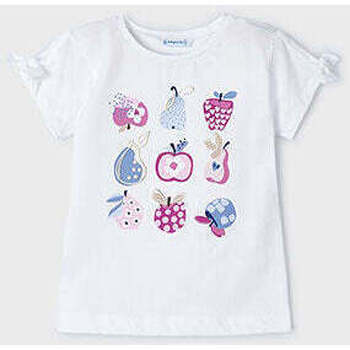 Textil Rapariga T-shirts e Pólos Mayoral 3084-64-1-17 Branco
