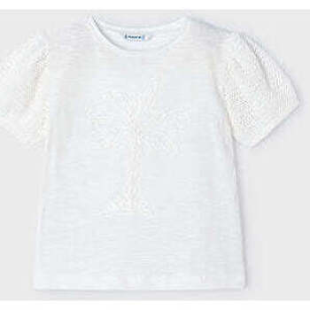 Textil Rapariga T-shirts e Pólos Mayoral 3085-69-1-17 Branco