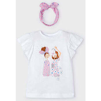 Textil Rapariga T-shirts e Pólos Mayoral 3089-43-1-17 Branco