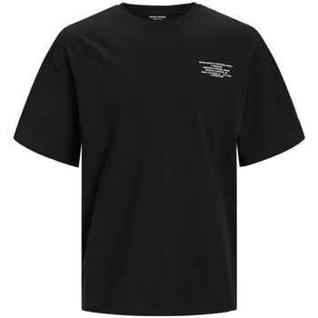 Textil Homem T-shirts e Pólos Jack & Jones 12250651 RILEY-BLACK Preto