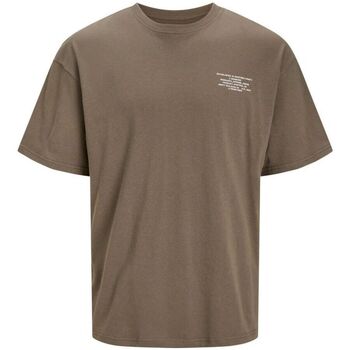 Textil Homem T-shirts e Pólos Jack & Jones 12250651 RILEY-BUNGEE CORD Bege