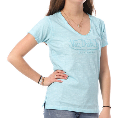 Textil Mulher T-shirts e Pólos Von Dutch  Azul