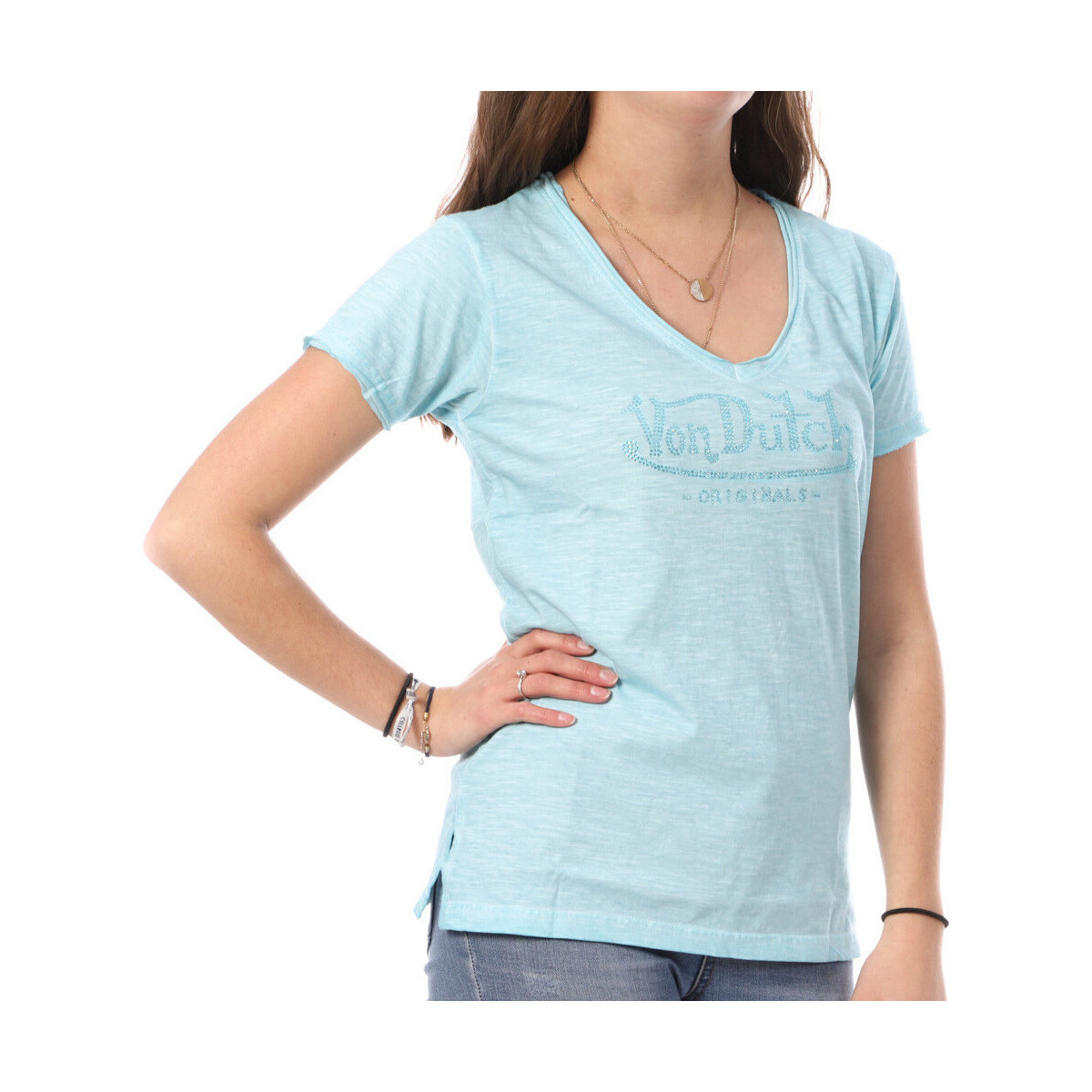 Textil Mulher T-shirts e Pólos Von Dutch  Azul