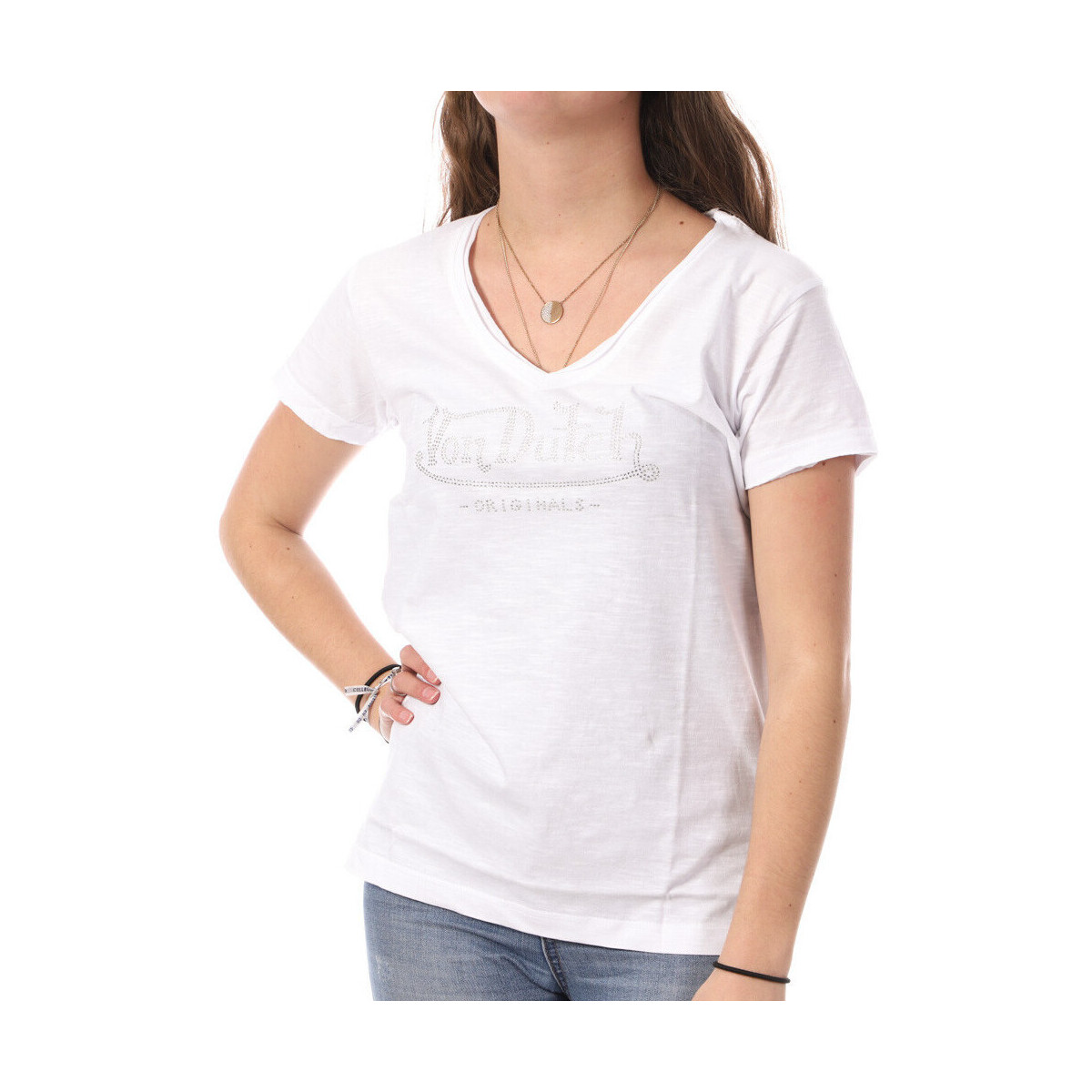 Textil Mulher T-shirts e Pólos Von Dutch  Branco