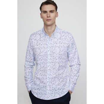 Textil Homem Camisas mangas comprida Tudors DR230059-631 Branco