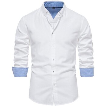 Textil Homem Camisas mangas comprida Atom SH700 Branco