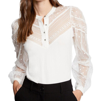 Textil Mulher Balmain twist-detail cropped T-shirt Morgan  Branco