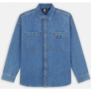 Textil Homem Camisas mangas comprida Dickies Houston shirt Azul
