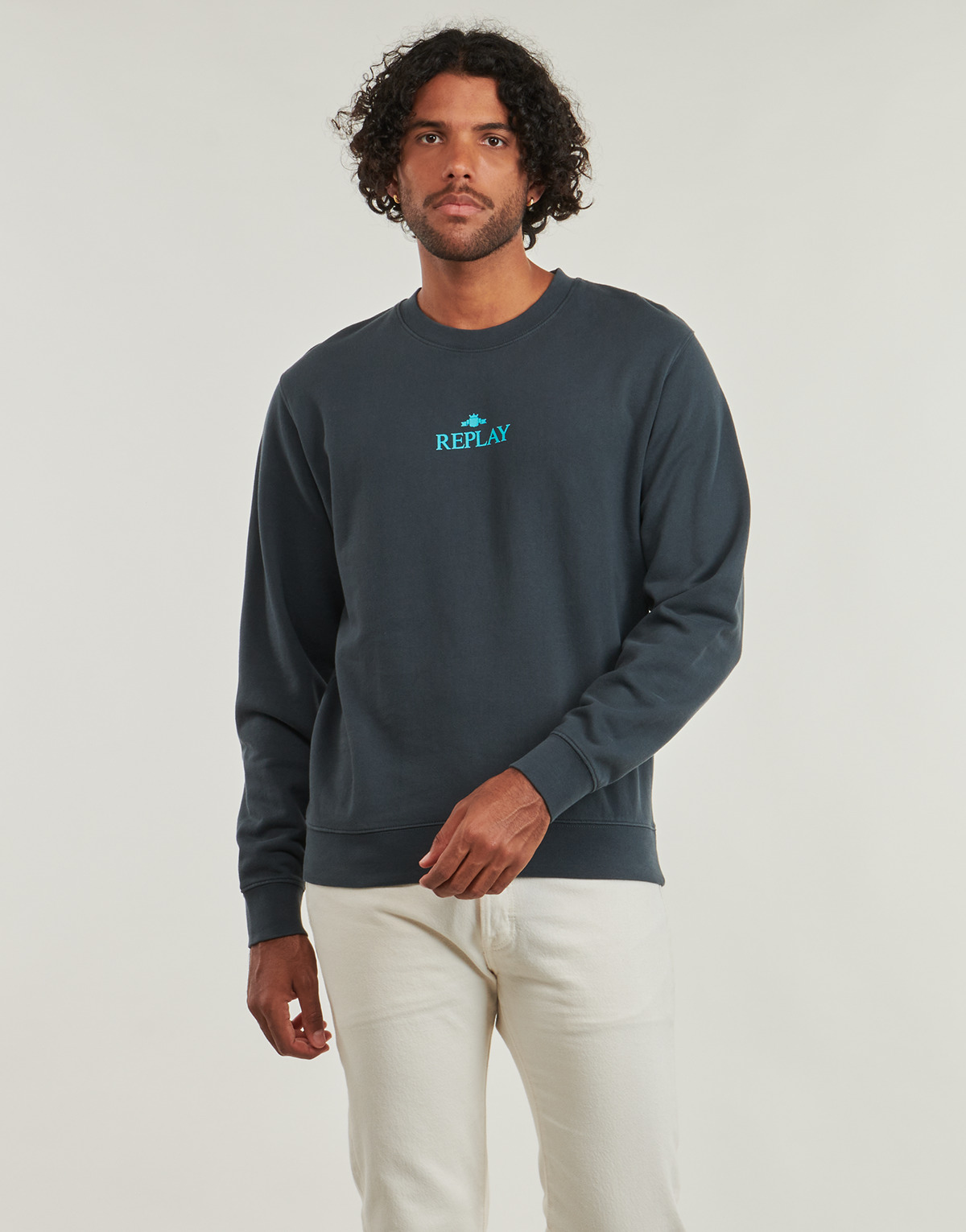Textil Homem Sweats Replay CODI Cinza / Azul