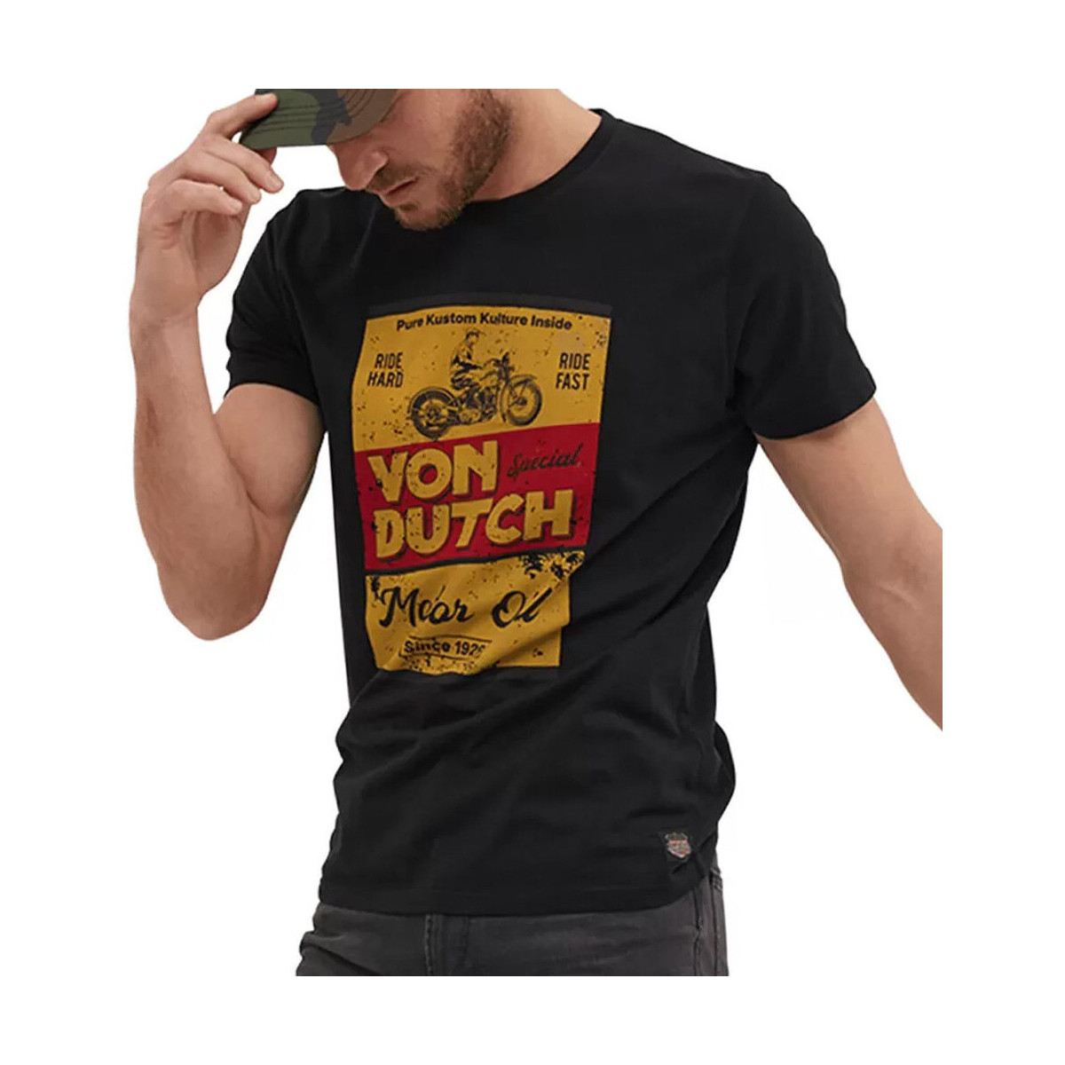 Textil Homem T-Shirt mangas curtas Von Dutch  Preto