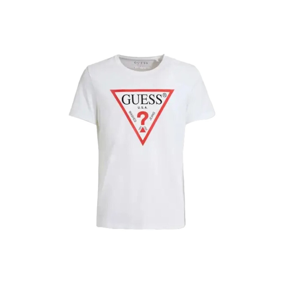Textil Homem T-Shirt mangas curtas Guess SS BSC CLSC TRI LOGO Branco