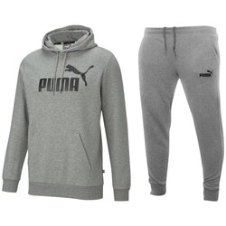 Textil Homem Todos os fatos de treino Puma ESS LOGO Cinza