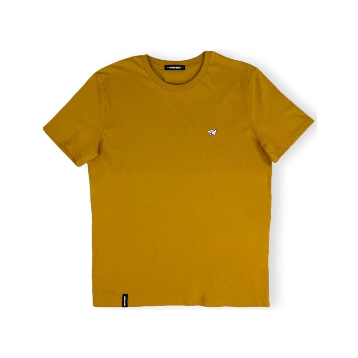 Textil Homem T-shirts e Pólos Organic Monkey T-Shirt Paper Plane - Mustard Amarelo