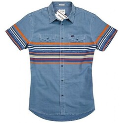 Textil Homem Camisas mangas comprida Wrangler W5964MZTH Azul