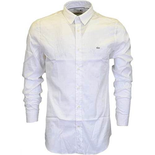 Textil Homem Camisas mangas comprida Lacoste NH3718LX CH2561 Branco