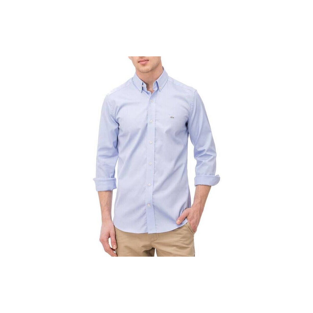 Textil Homem Camisas mangas comprida Lacoste CH9844 Branco
