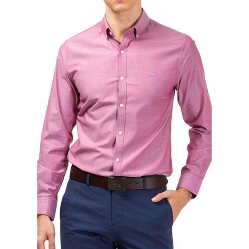 Textil Homem Camisas mangas comprida Gri Lacoste CH9627 Vermelho