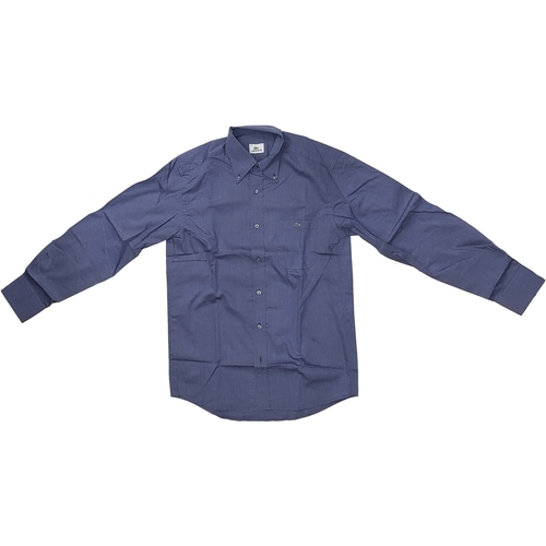 Textil Homem Camisas mangas comprida Gri Lacoste CH3684 Azul