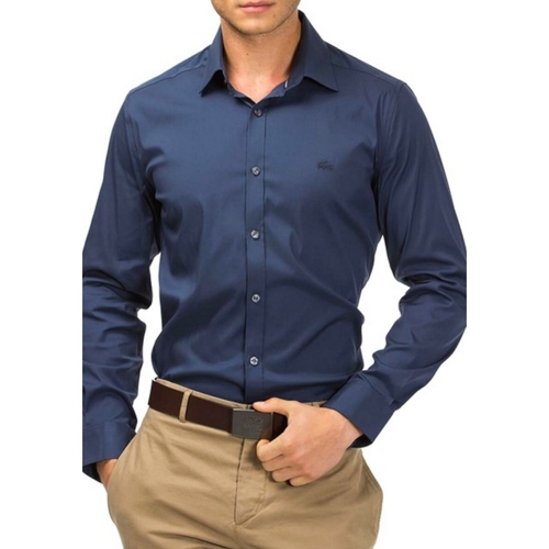 Textil Homem Camisas mangas comprida Lacoste CH9628 Azul