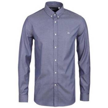 Textil Homem Camisas mangas comprida Gri Lacoste CH5891 Azul