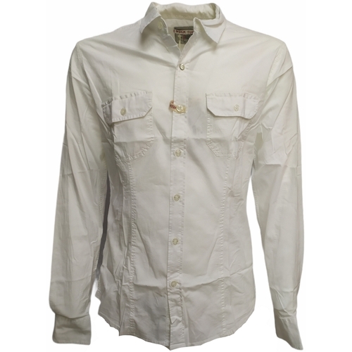 Textil Homem Camisas mangas comprida Playlife 5XH55QA0C Branco