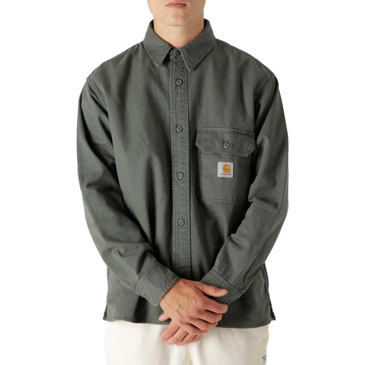 Textil Homem Camisas mangas comprida Carhartt I029424 Verde
