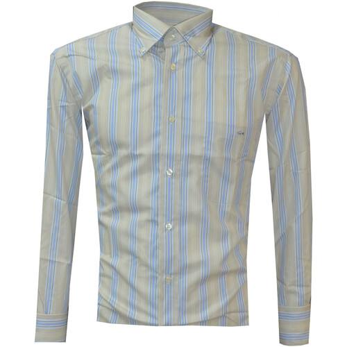 Textil Homem Camisas mangas comprida Gri Lacoste CH2155 Bege
