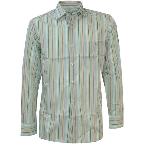 Textil Homem Camisas mangas comprida Lacoste CH2843 Verde
